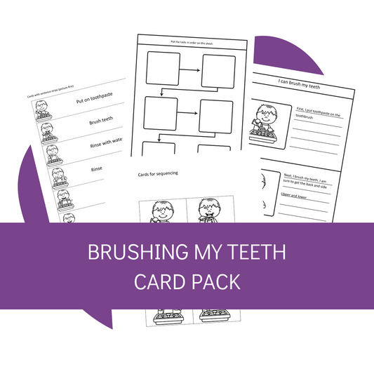 Learning to Brush My Teeth Printable Card Set