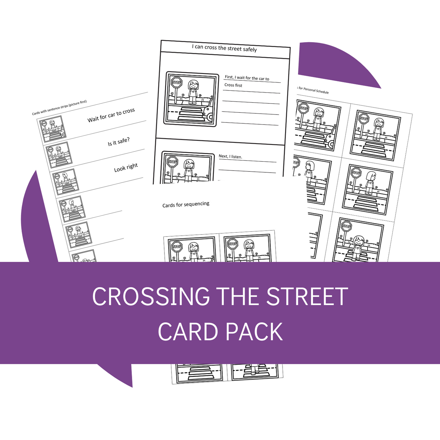 Crossing the Street Printable Card Set