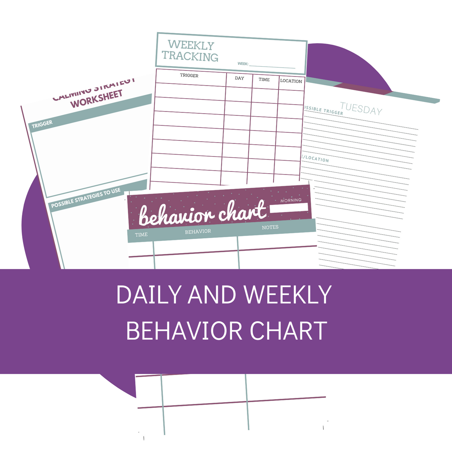 Daily and Weekly Behavior Tracking Charts