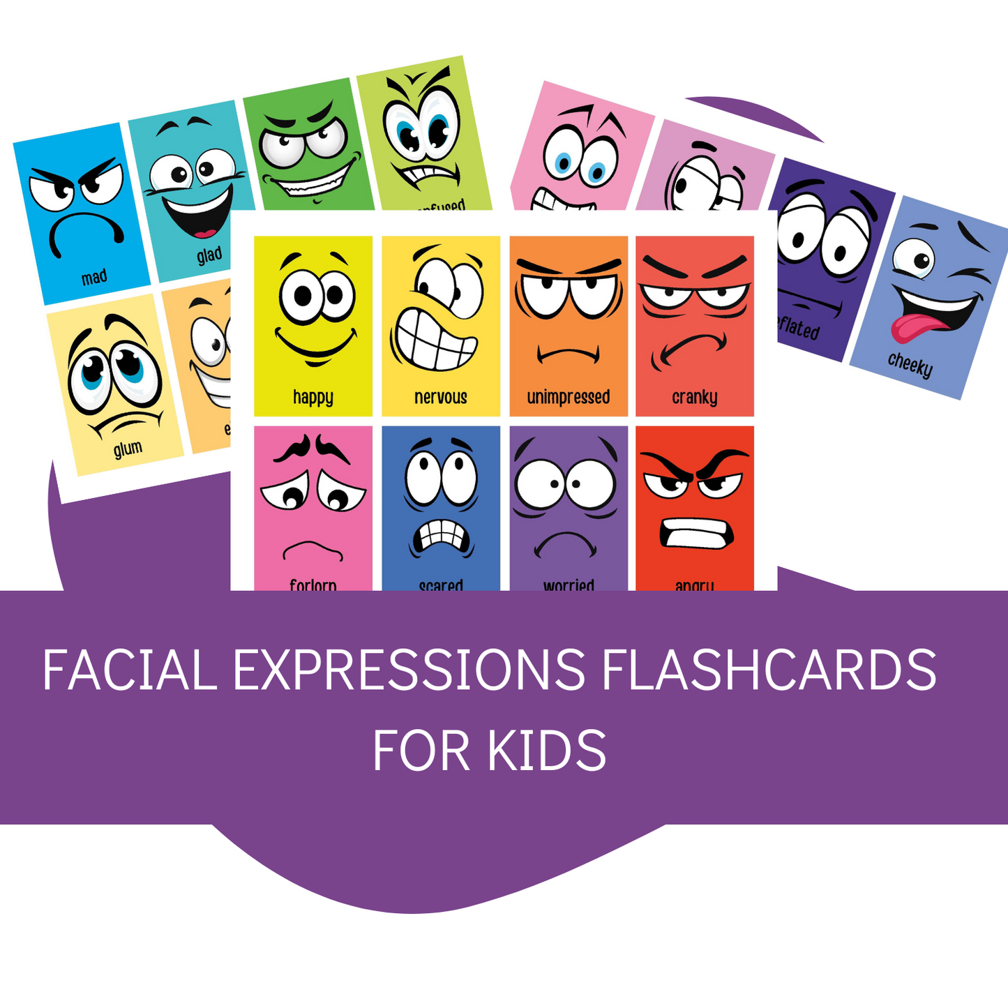 Facial Expressions Flashcards for Kids
