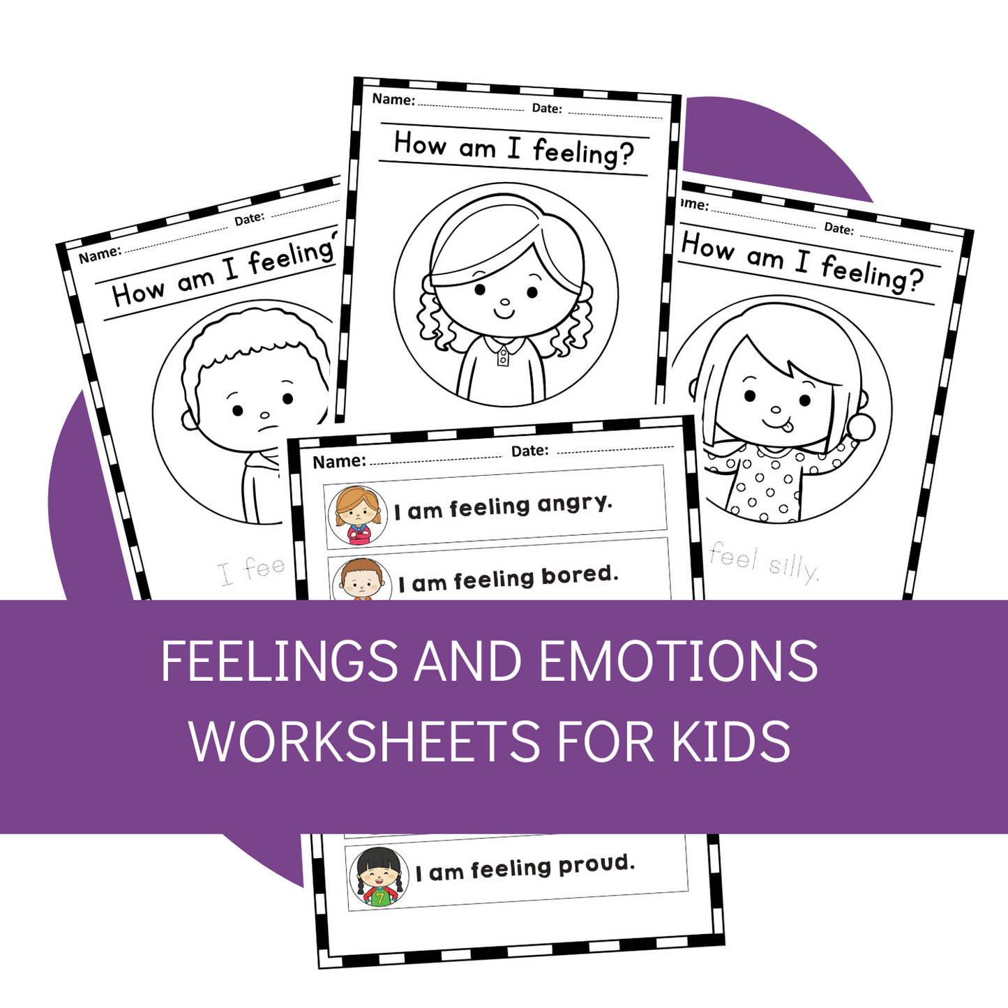 Feelings and Emotions Worksheets for Kids