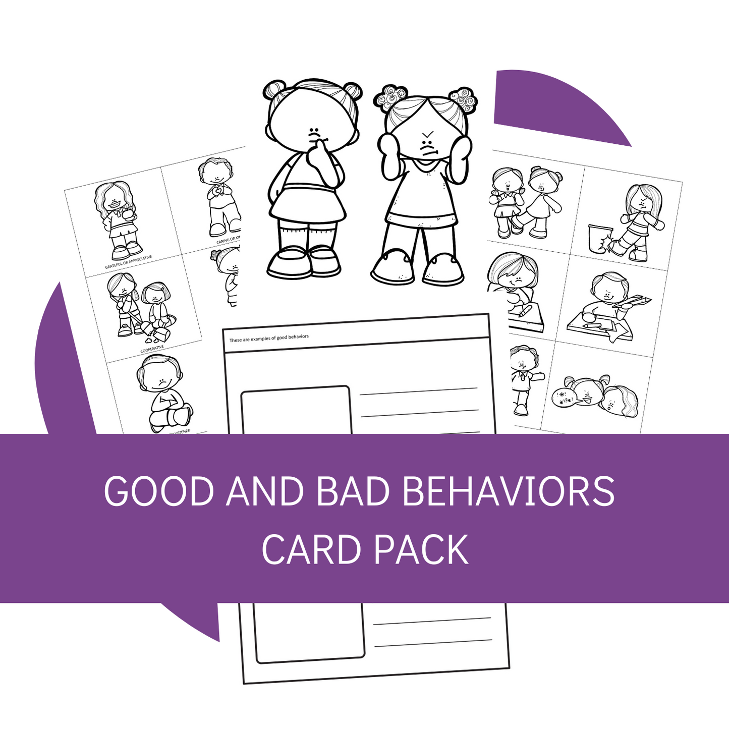Good and Bad Behavior Printable Cards