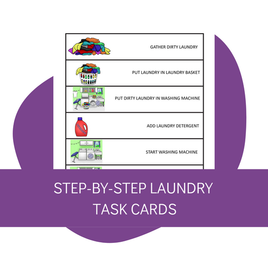 Step-by-Step Laundry Task Cards