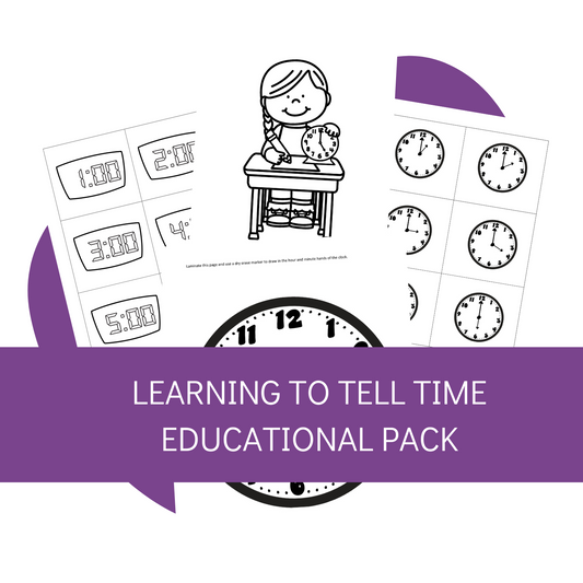 Learning to Tell Time Printable Card Set