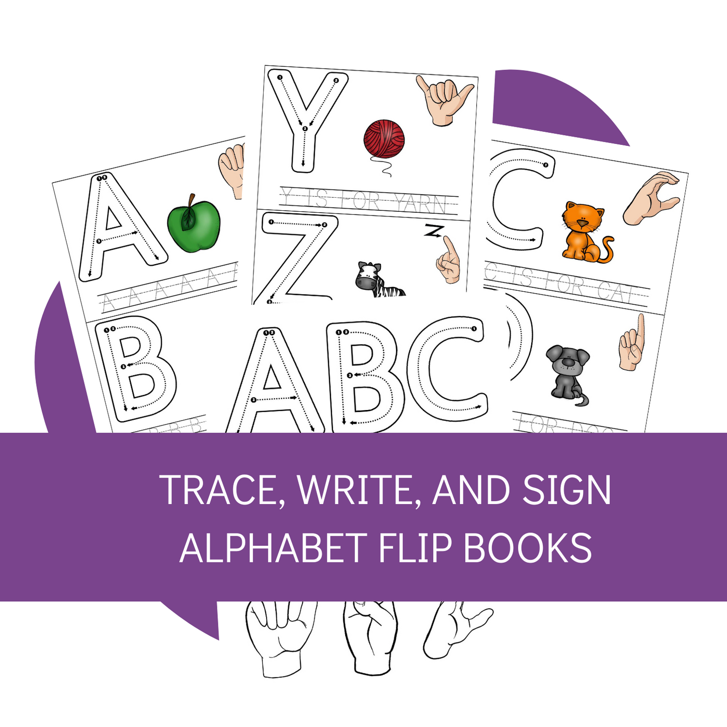 Write, Trace, and Sign ABC Flip Books
