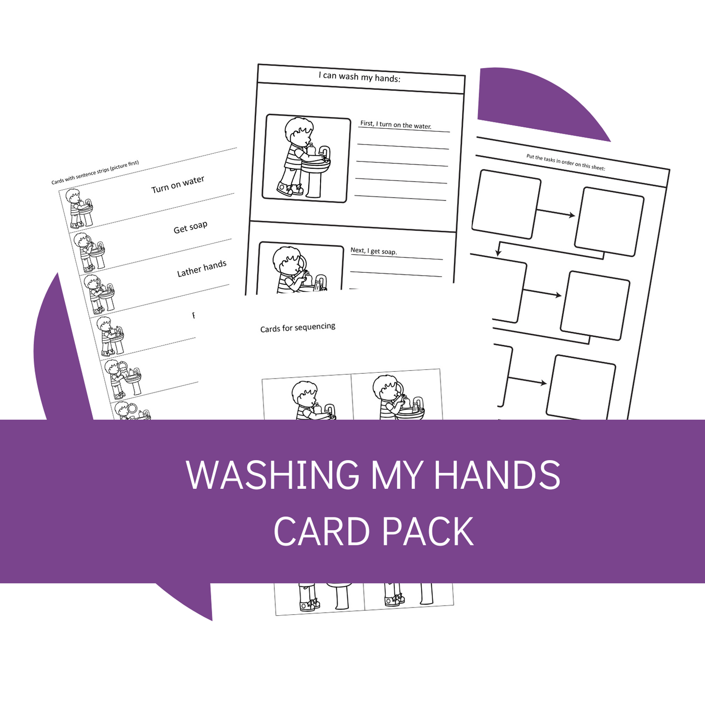 Learning to Wash My Hands Printable Card Set